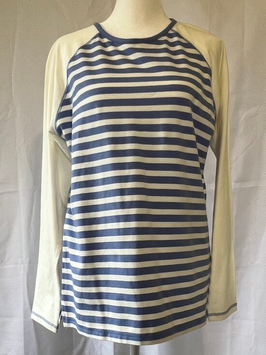 Liz Claiborne liz & co. Tops - Liz Claiborne Liz & Co Blue & White Striped Shirt